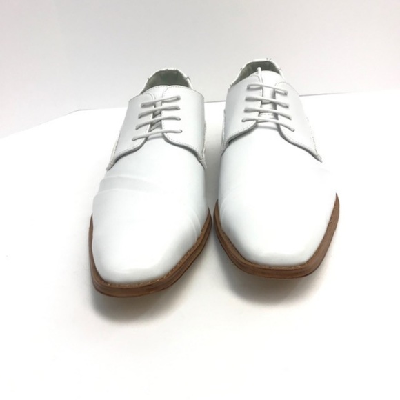 Amali Men\'s White Dress Shoes Double Folded Vamp Leather Lined Size 10 main image 5